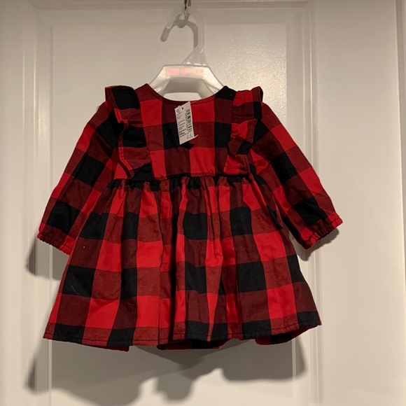 The Children’s Place, Classic Red, Ruffled Dress, with Bloomers. - Picture 1 of 8